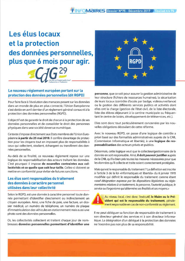La RGPD pour les mairies et collectivités