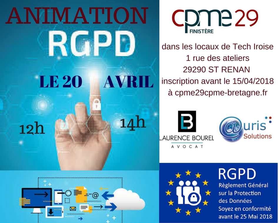 Conférence RGPD – CPME 29 / Tech Iroise Saint Renan